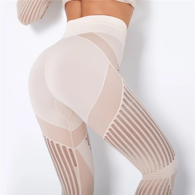 Seamless Leggings High Waist Winter Clothes Women Pants Women Yoga Gym Leggings Women Sport Leggings Workout Leggings With Mesh