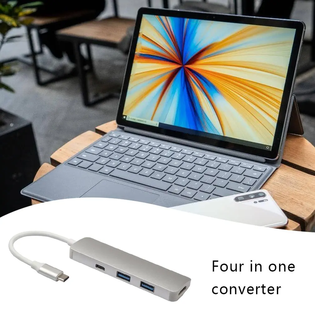 

Converter Adapter Usb 4 In 1 Hub Usb 3.0 Hdmi 4 K Type C With Fast Charging Pd Connected Usbc For Matebook