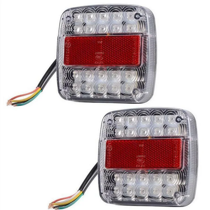 

1pcs 12V LED Indicator Lights Stop Rear Tail Reverse Light Indicator License Plate Lamp Truck Trailer Waterproof