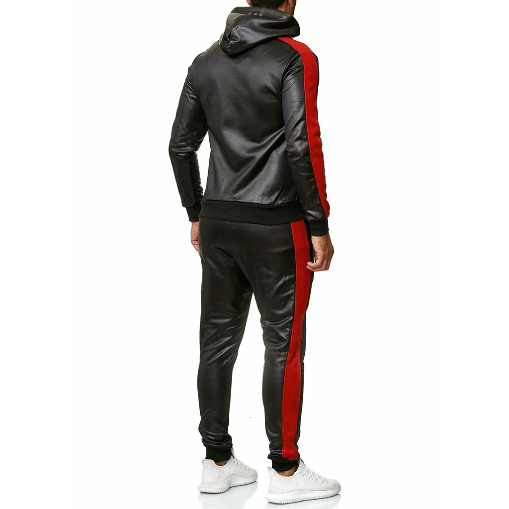 leather tracksuit mens