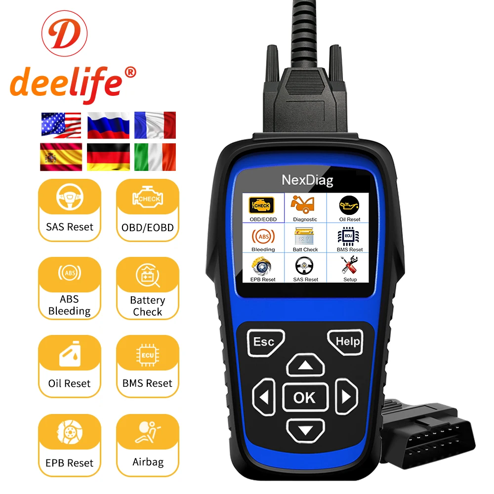 

Deelife OBD2 Scanner Diagnostic Tool Engine Airbag ABS SRS OBD 2 Code Reader BMS SAS EPB Oil Service Reset ( for Mercedes Benz )