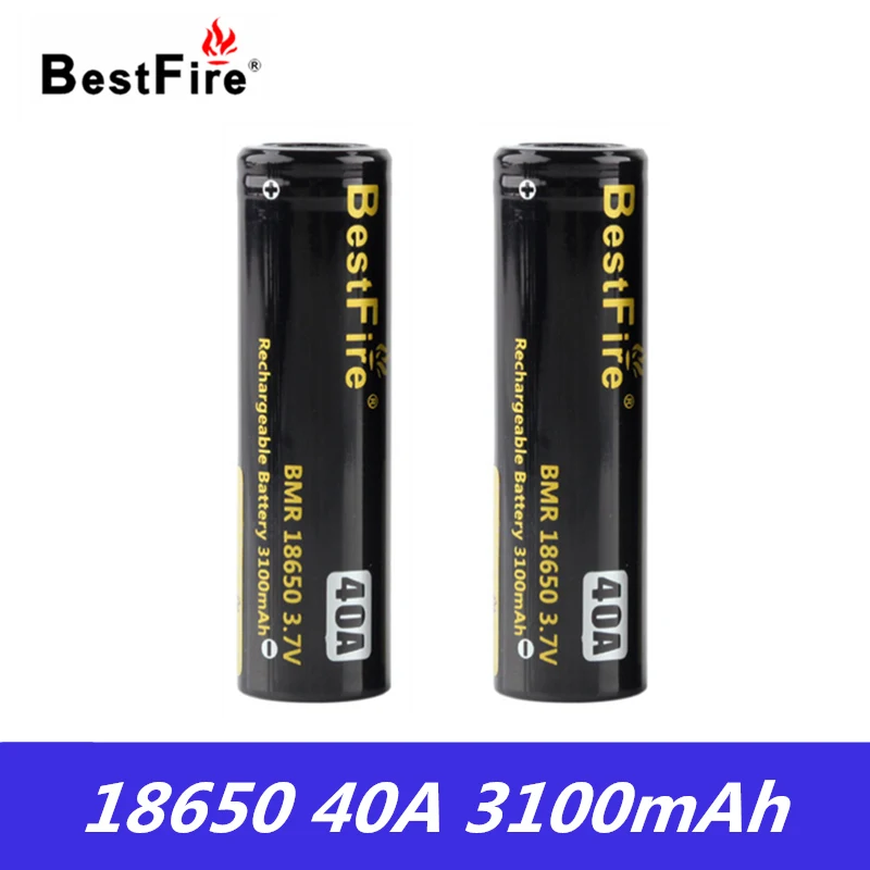 BestFire BMR 18650 Аккумулятор 3,7 в 40A 50A 60A 3500 мАч для начинающих аккумулятор литий-ионный аккумулятор с зарядным устройством для электронной сигареты мод