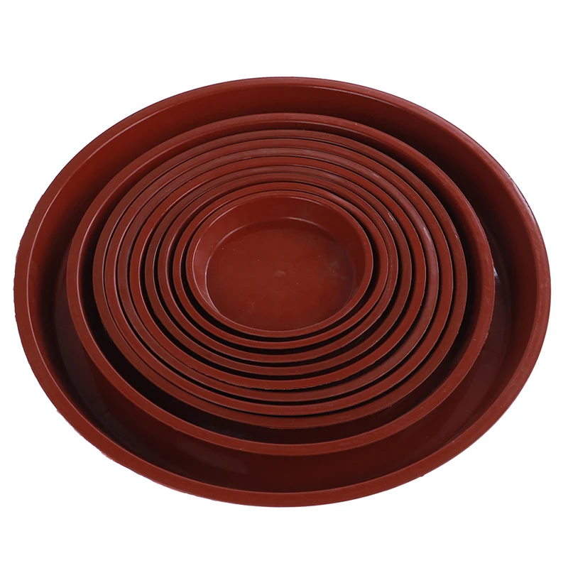 

9Sizes Round Shape Plastic Solid Color Garden Pot Saucer Plant Pot Drip Tray Planter Pallet Flower Pot Tray Garden Pot Case 1PCS
