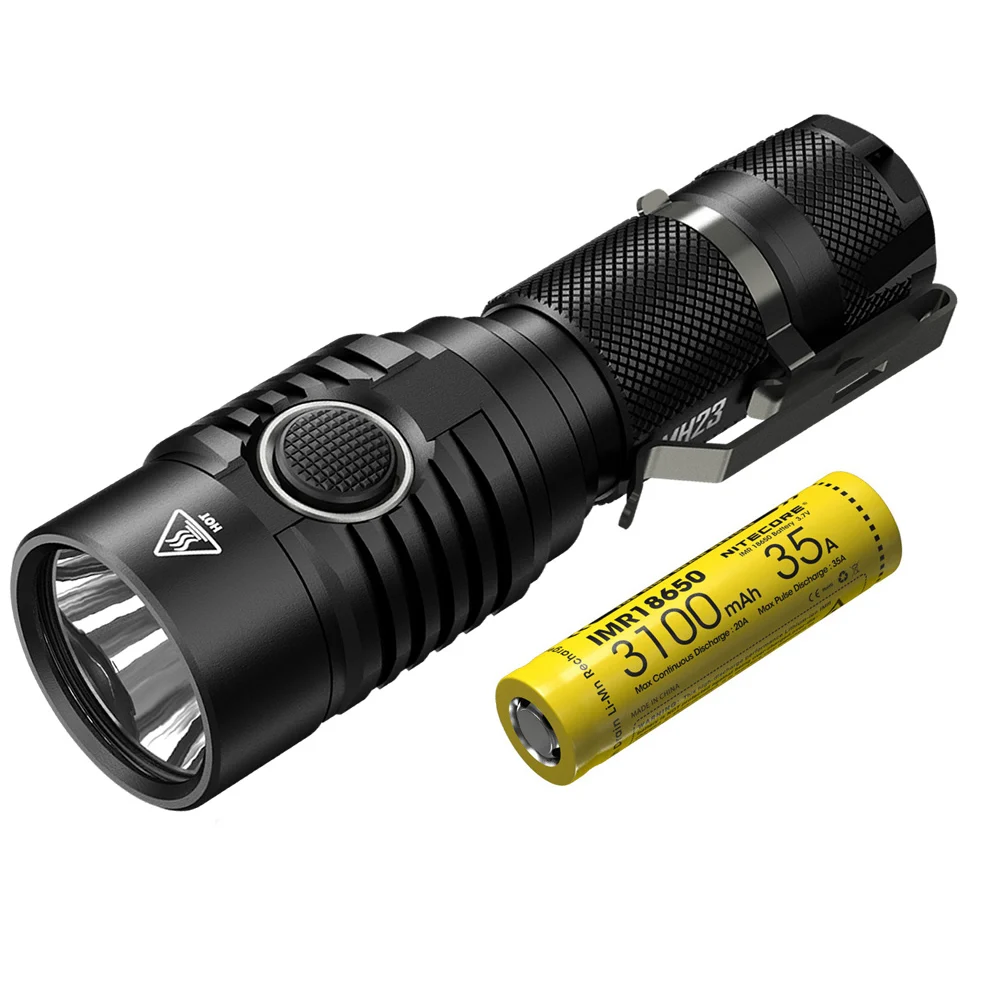 NITECORE MH23 Открытый фонарик USB Непосредственно Зарядка CREE XHP35 HD светодиодный Макс 1800 люмен расстояние луча 294 м тактический фонарь - Испускаемый цвет: MH23 3100mAh 35A