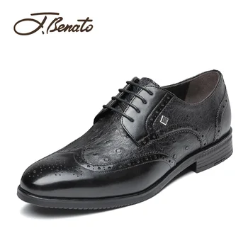 

J.benato 2020 spring and summer new men's business formal shoes leather men's leather British Bullock wedding shoes trend