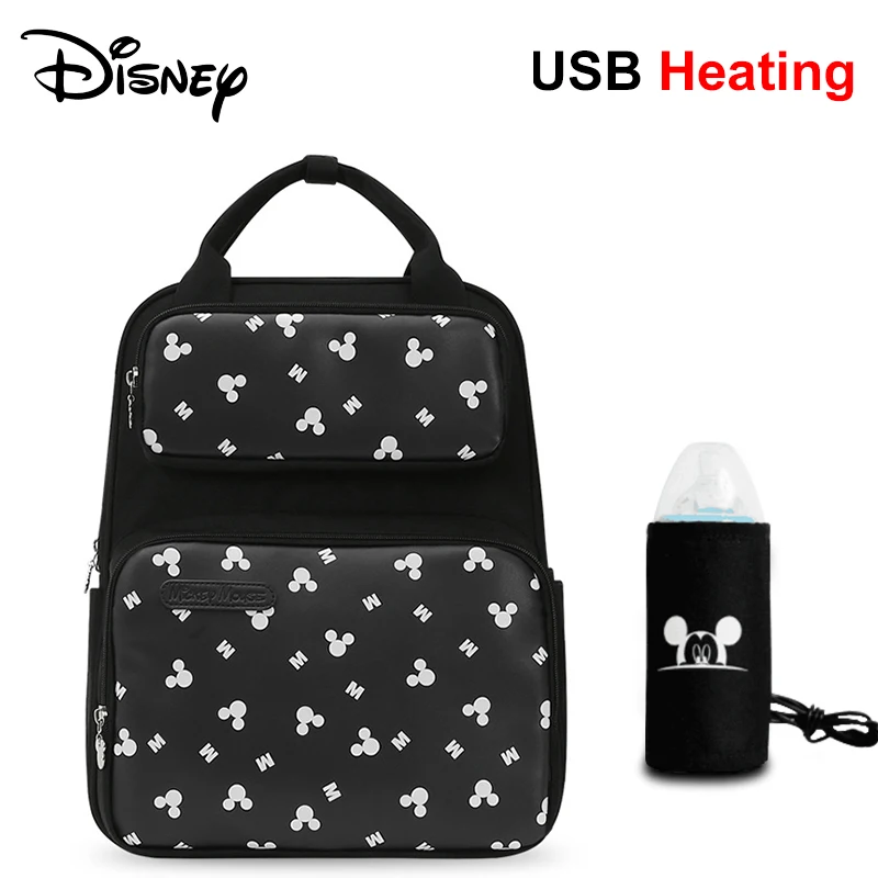 Сумка для подгузников disney, рюкзак, USB бутылочка, изоляционные сумки, Минни, Микки, большая емкость, для путешествий, Оксфорд, для кормления ребенка, Мумия, сумочка - Цвет: 38