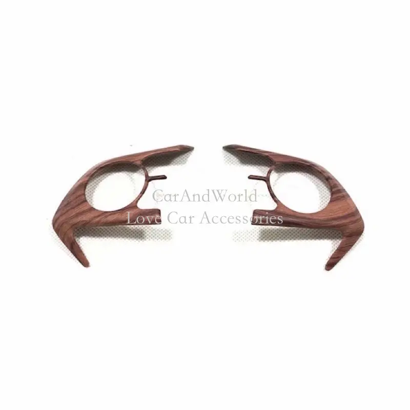 05-wood 2pcs Внутреннее рулевое колесо шесть часов рамка с блестками Кнопка Крышка отделка из углеродного волокна для новых Toyota Corolla автомобильные аксессуары - Цвет: 05-wood 2pcs