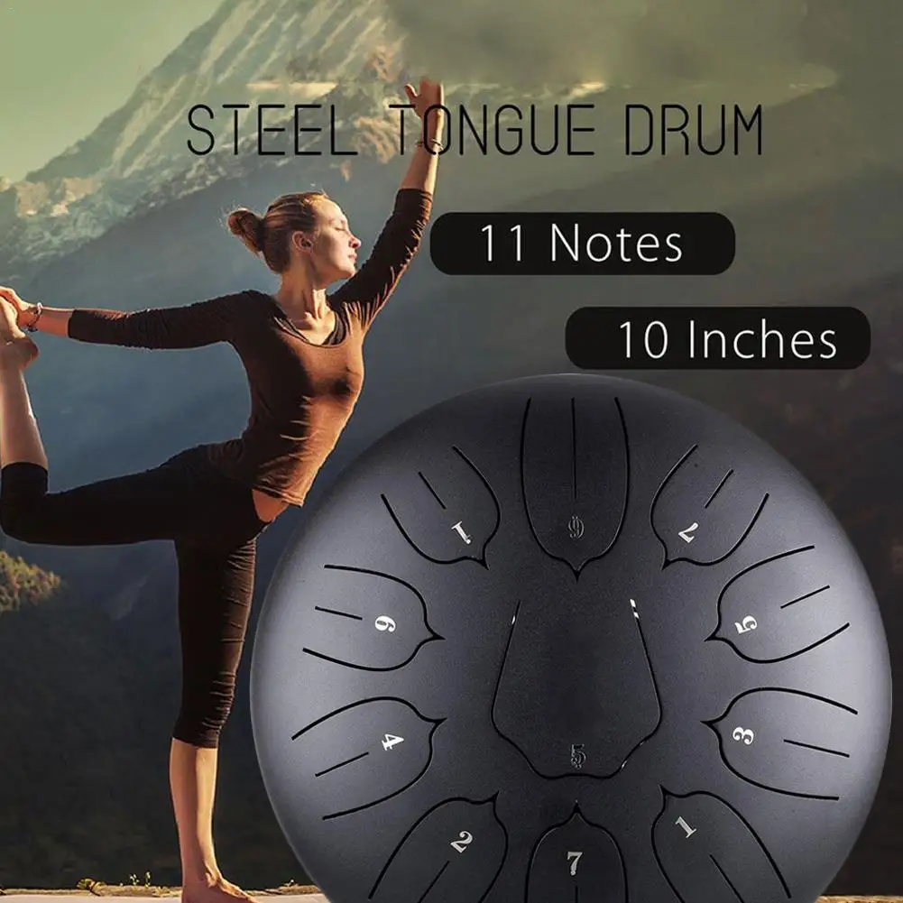 

10 Inch Mini 11 Tone Steel Tongue Professional Percussion Drum Handpan Instrument With Drum For Music Therapists