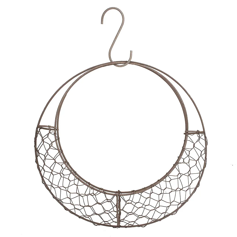 Moon shape Цветочный горшок, железная проволока, подвесной декор, украшение, садовая рамка с цветами крюк ручной работы, стена, мятая посадка, домашний каркас для венка, свадьба - Цвет: Moon shape