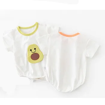 

2020 Summer Newborn Baby Avocado Carrots Three-Dimensional Printing Bodysuits