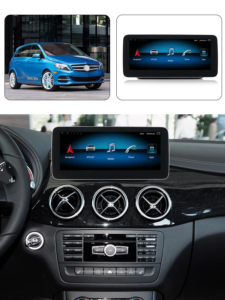 HD 1920*720 Автомобильный мультимедийный плеер для Mercedes Benz B Class W246 2013- Android 9,0 gps Navi ips экран стерео Bluetooth