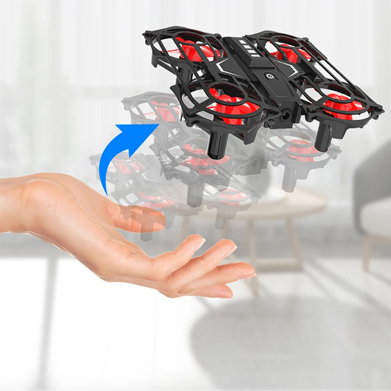 

2.4G Mini Flying RC drones Hand Sensing Quadcopter Anti-collision Helicopter With Remote control Model Professional drone toys