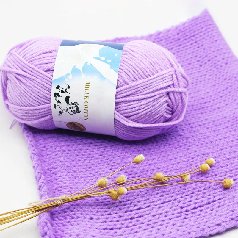 Milk Cotton Doll Sweater Scarf Hat Cardigan Thread Crochet Yarn Hand-Knitting Anti-Pilling