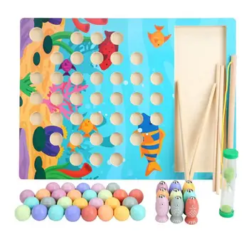 

Wooden Montessori Toys Kids Early Learning Educational Toys Clip Beads Fishing Game Teaching Aids Toy For Children Gift