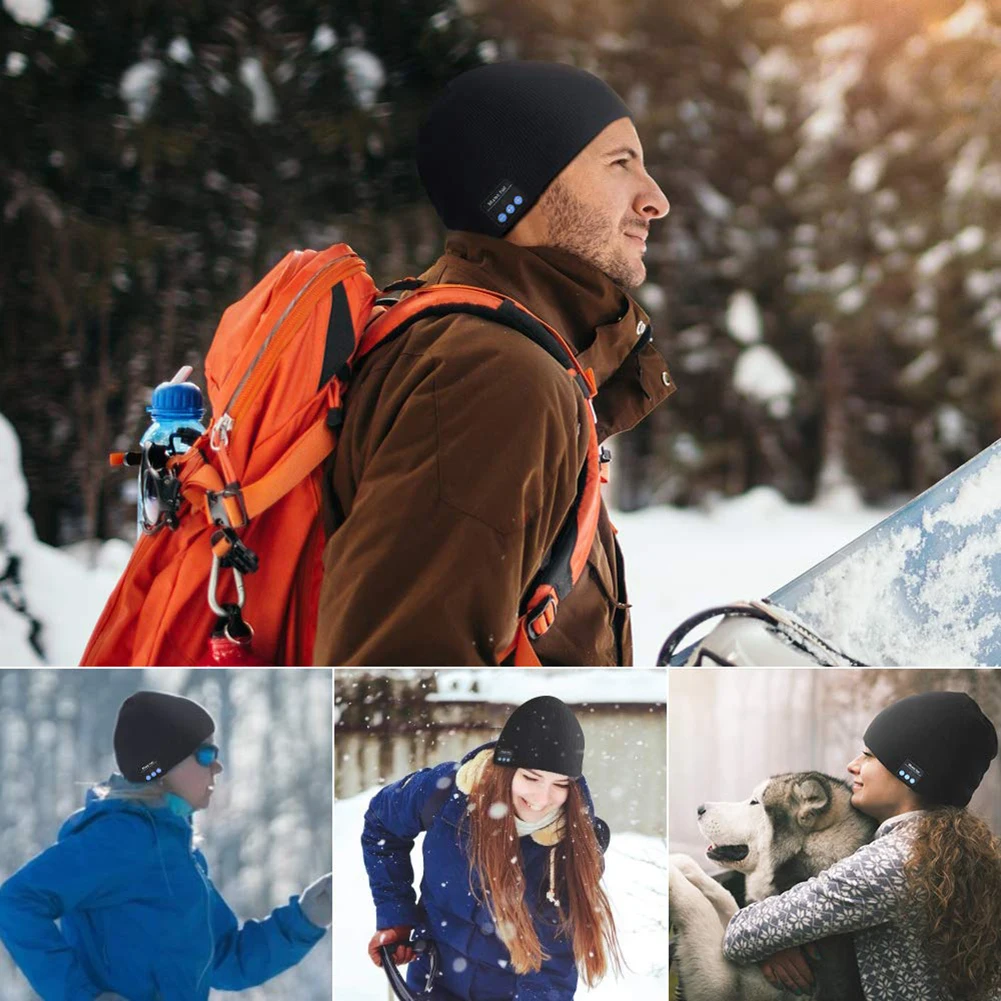 Bluetooth Beanie V5.0 шляпа беспроводные наушники HD стерео колонки Встроенный микрофон