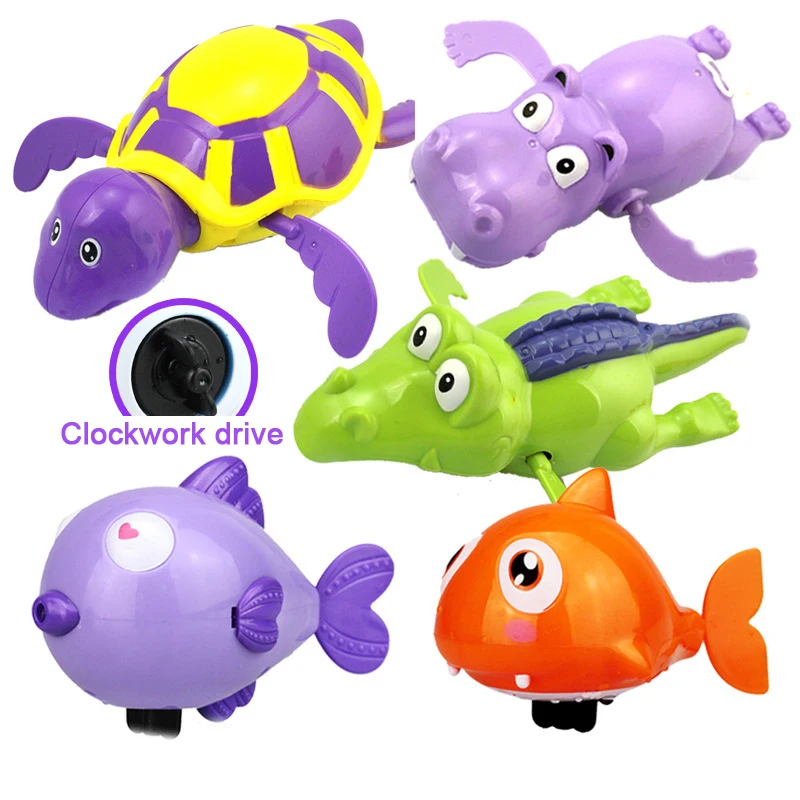 New Summer Bathroom Bath Shower Baby Clockwork Swimming Children Play Water Cute Little Duck Bathing Bathtub Toys For Kid Gifts