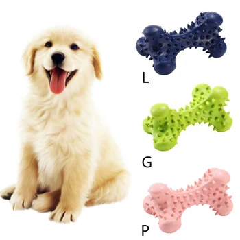 

Dog Chew Toy Bite-Resistant Molar Cleaning Tooth Rubber Toy Chewing Bone Preparation Bone Pet Dental Care Supplies H