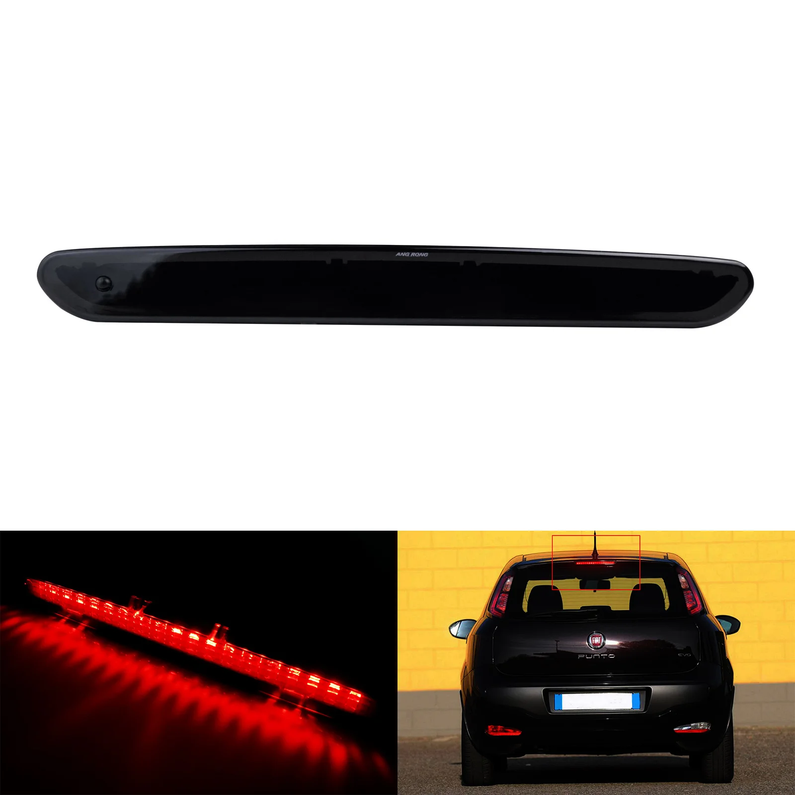 Angrong 1X Led Rosso Terza Lampada Fanale Posteriore Di Alto Livello Adatta A Fiat Abarth Grande Punto Evo