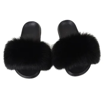 Estate 2022 Soffici Pantofole di Pelliccia Scarpe Per Bambini Reali Infradito Scivoli Piatti Sandali per Interni Esterni Per Bambini Incredibili Pantofole FS04 1