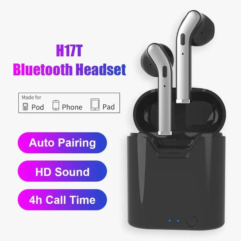 ALLOYSEED H17T наушники-вкладыши TWS с Беспроводной Bluetooth 5,0 наушники-вкладыши HiFi Басс стерео наушники с зарядный чехол для IOS Android телефон