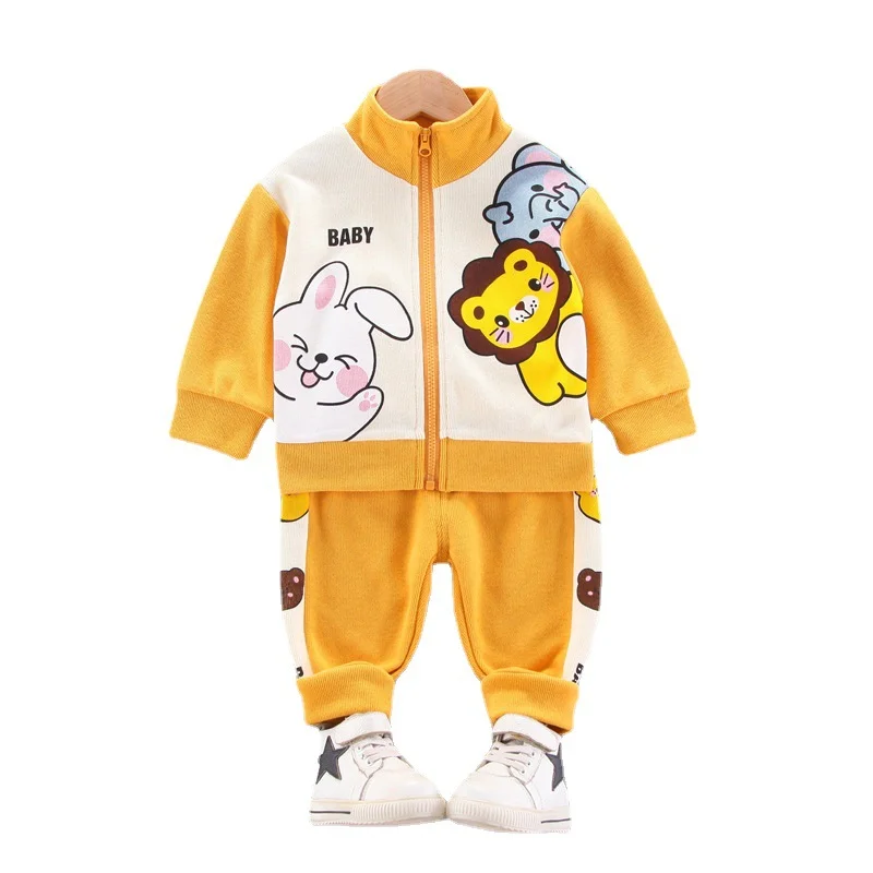 

New Spring Autumn Baby Boys Girls Clothes Fashion Children Cartoon Jacket Pants 2Pcs/Sets Toddler Casual Costume Kids Tracksuits