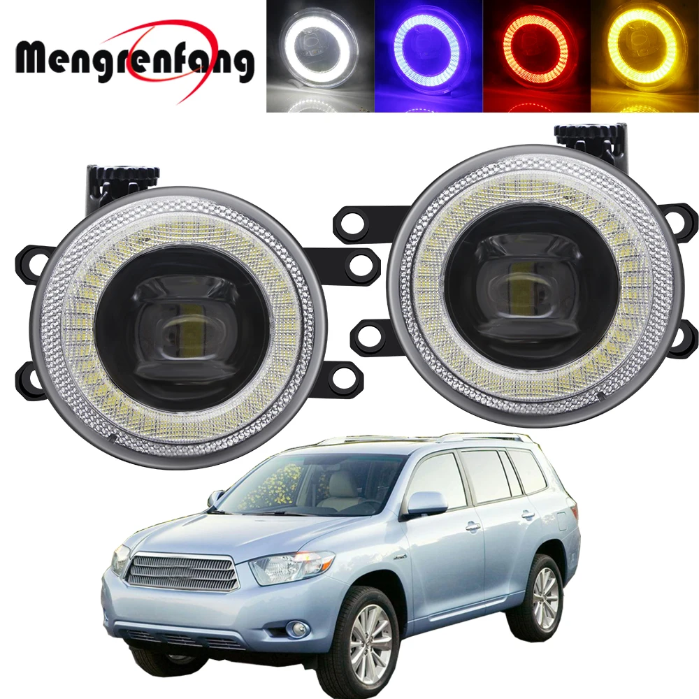 2in1 Car Right + Left Fog Light Assembly LED Angel Eye Daytime Running Lamp DRL 30W 8000LM 12V For Toyota Highlander 2008-2012 | Автомобили