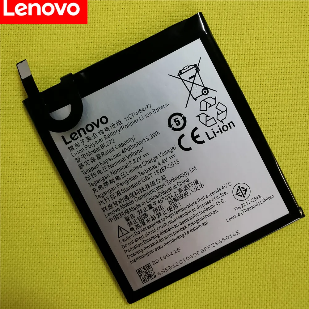 100% Оригинальный аккумулятор 4000 мАч BL272 для Lenovo Vibe K6 Power XT1662 K33A42 сменные