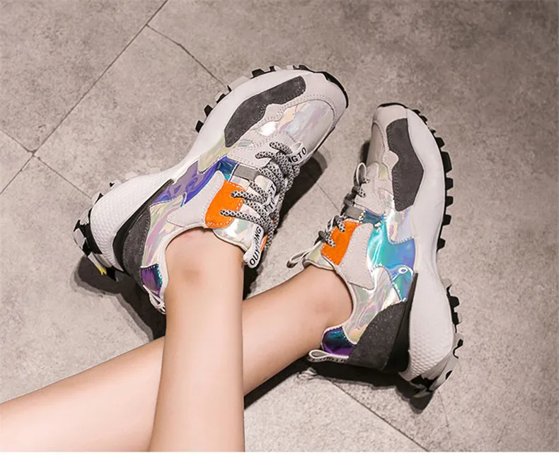 CAGILKZEL 2019 Autumn Shoes Woman Platform Sneakers Fashion Women Sneakers Shoes Casual Flats Soft Chunky Shoes Ladies Shoes (9)