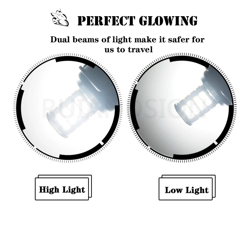10-30 в мотоцикл светодиодный фары лампы PH11 9014 2835 1200LM 6000K 56smd светодиодный s/высоких температур низкая двойной луч света Мото Аксессуары противотуманных фар