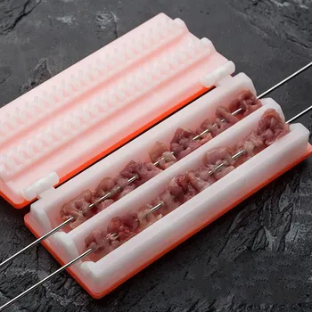

NEW BBQ Meat Skewer Machine Portable Kebab Maker Tool Device for Kitchen Party