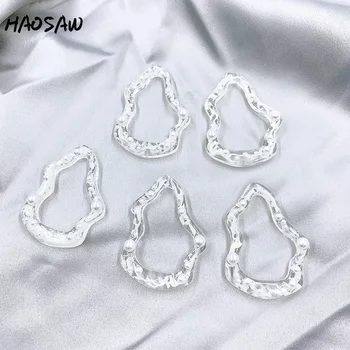 

HAOSAW 28*39MM 4Pcs/Lot Geometry Shape/Artificial Pearl/Resin Stick/Drilled/Hand Made/DIY Jewelry Making/Jewelry Accessories