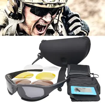 

Outdoor Hunting Shooting Windproof Protection Goggles Anti-UV Glasses Eyewear