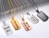 Custom Laser Engraved Stainless Steel Rectangle Dog Tag Military Pendant   Jewellery  Birthday Christmas Gift ► Photo 2/5