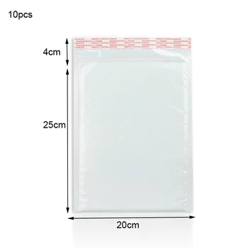 

Bubble Envelope (20*25cm + 4cm) 10 Pieces White Envelope Bubble Bag Foam Collision Postage Delivery Bag Packaging Supplies