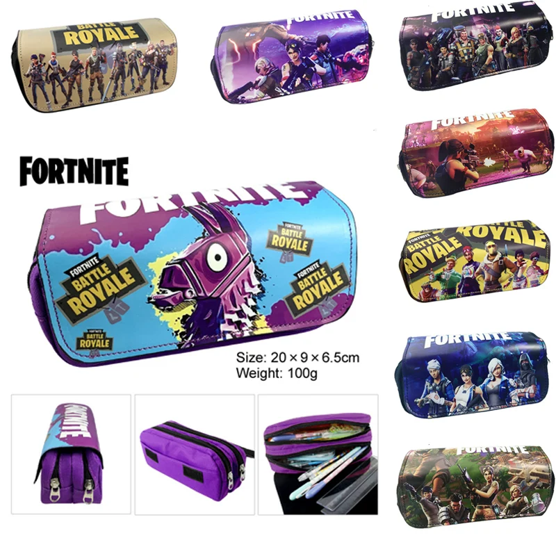 Lápiz caso Fortnites fortaleza abandonada, chico de la escuela estuche de gran capacidad estuche de bolígrafo bolsa caja de papelería