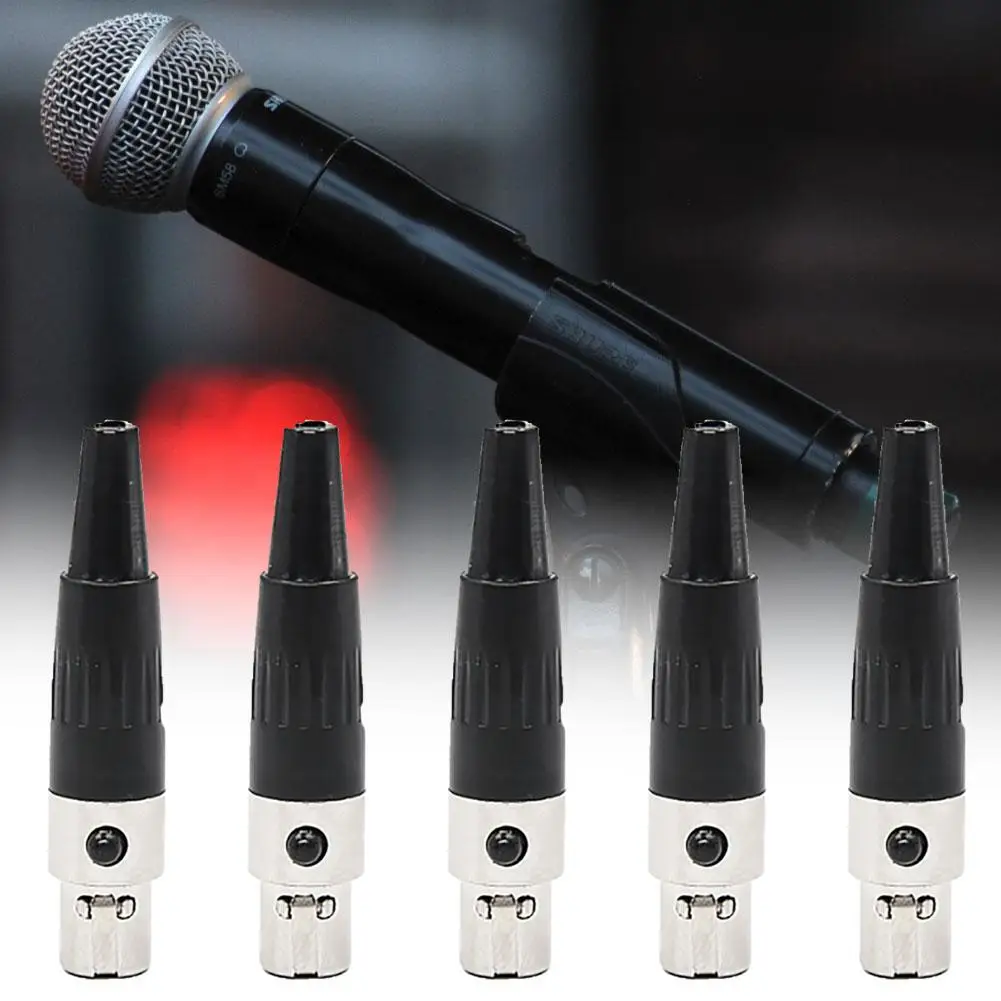 5 шт. Женский штекер Mini XLR Разъем 3-контактный разъем для подключения микрофона