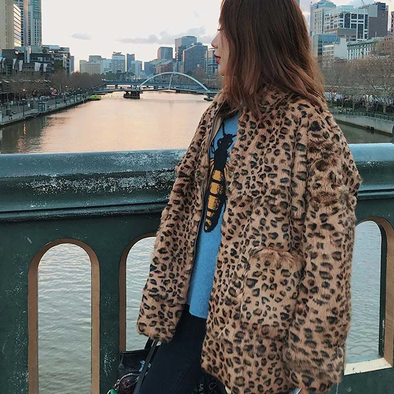 Rf1945 куртка из натурального меха с леопардовым принтом, модные женские пальто из натурального меха, куртка с длинным рукавом из натурального меха