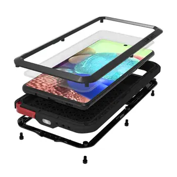 

Metal Case For Samsung Galaxy A71 5G Shockproof Phone Cover For Samsung Galaxy A71 5G Rugged Armor Anti-Fall Case Love Mei