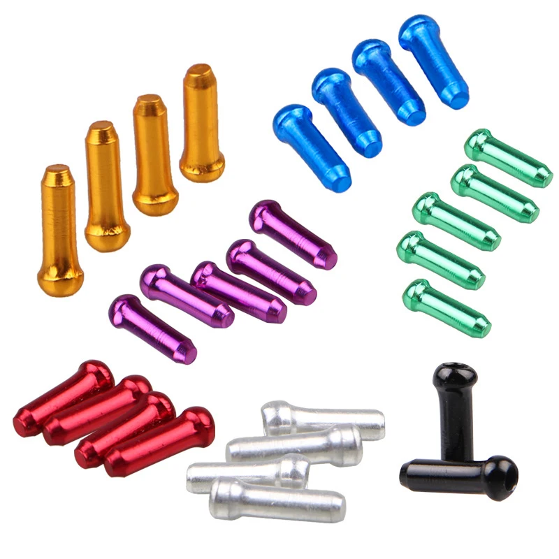 

30 шт./лот велосипедная Тормозная Линия, цветная задняя крышка тормозного троса, тормозной трос, заглушка троса, алюминиевая крышка, запчасти для шестеренок и велосипедов, аксессуары