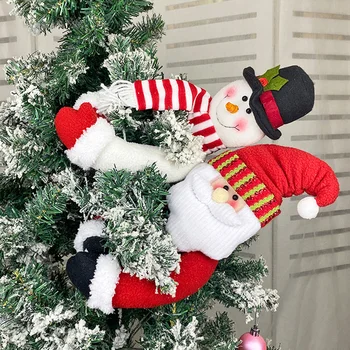 

2Pcs Christmas Style Curtain Buckle Decorative Curtain Ring (Old Man + Snowman)