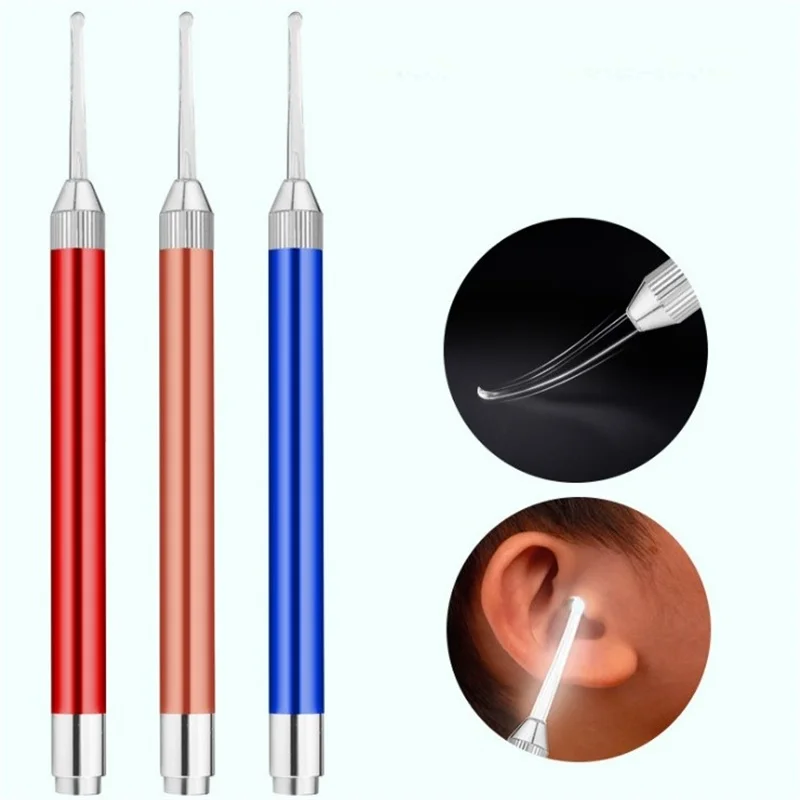 Baby LED Flashlight Ear Pick Spoon Ear Wax Remover Tweezer Earpick