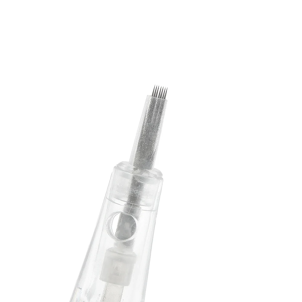 

30Pcs Disposable Microblading Needles With Cap Sterilized Tattoo Eyebrow Needle for Makeup Tattoo Pen Machine 7F/5F/1D