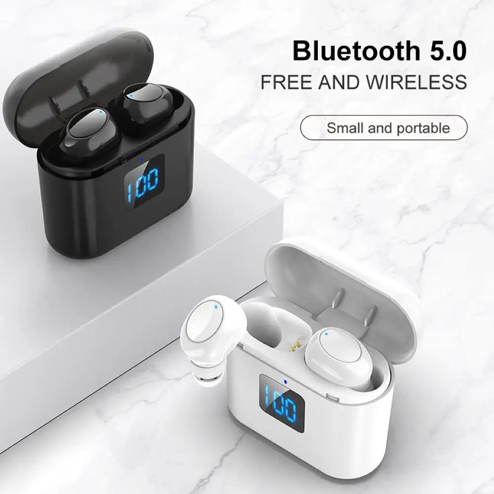 Touch Bluetooth 5 0 Earbuds TWS Smallest Wireless Earphones 8D Stereo Sports Headsets 360mAh Charging Case LED Display