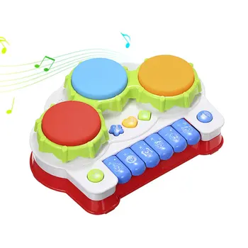 

Electric Piano hand drum two in one music luminous children pat drum Baby Drums Musical Toys Gifts Toddler Keyboard Birthday