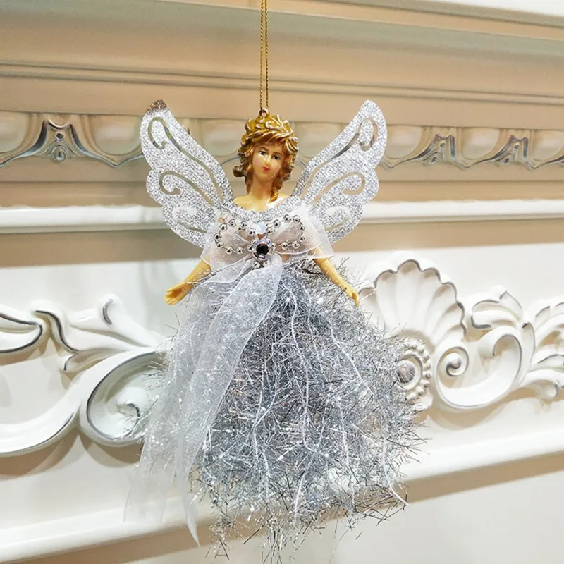 Милое украшение в виде Рождественского Ангела с подвесной веревкой портативное украшение рождественской елки - Цвет: 1