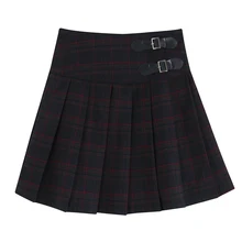 Fandy lokar клетчатые юбки с принтом, женская модная плиссированная юбка с высокой талией, Женские Элегантные мини-юбки, женские Дамские IT