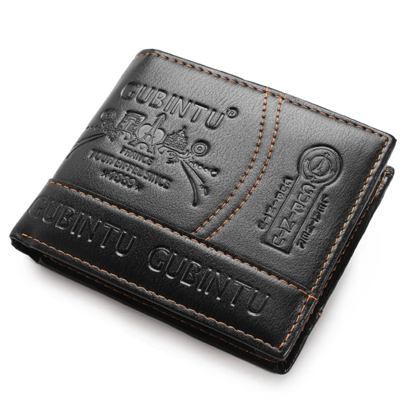 

Men's Short Wallet Large Capacity Korean Style Slim Wallet Fashion Solid Color Black Wallets for Man