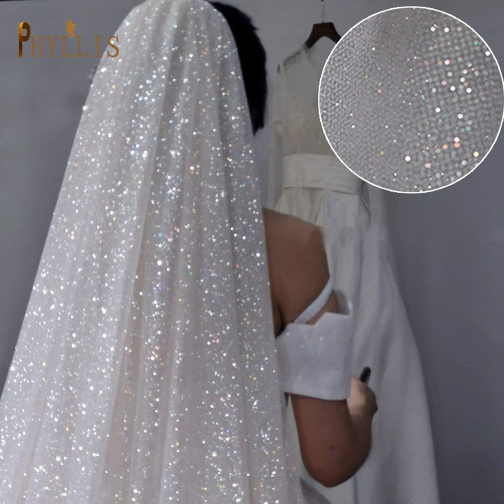 B58 Champagne Wedding Veil Bling Bridal Veils Long 3M/5M Sparkle Veil Cathedral Wedding Veils One Layer Shiny Veil with Comb B58 Champagne Wedding Veil Bling Bridal Veils Long 3M/5M Sparkle Veil Cathedral Wedding Veils One Layer Shiny Veil with Comb