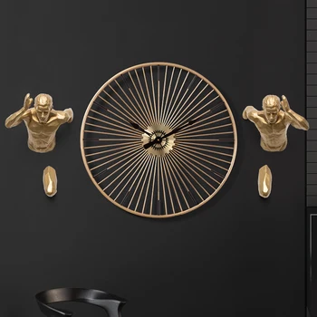 

Modern simple metal wall hanging Nordic light luxury living room study cafe creative wall clock decorations room decor