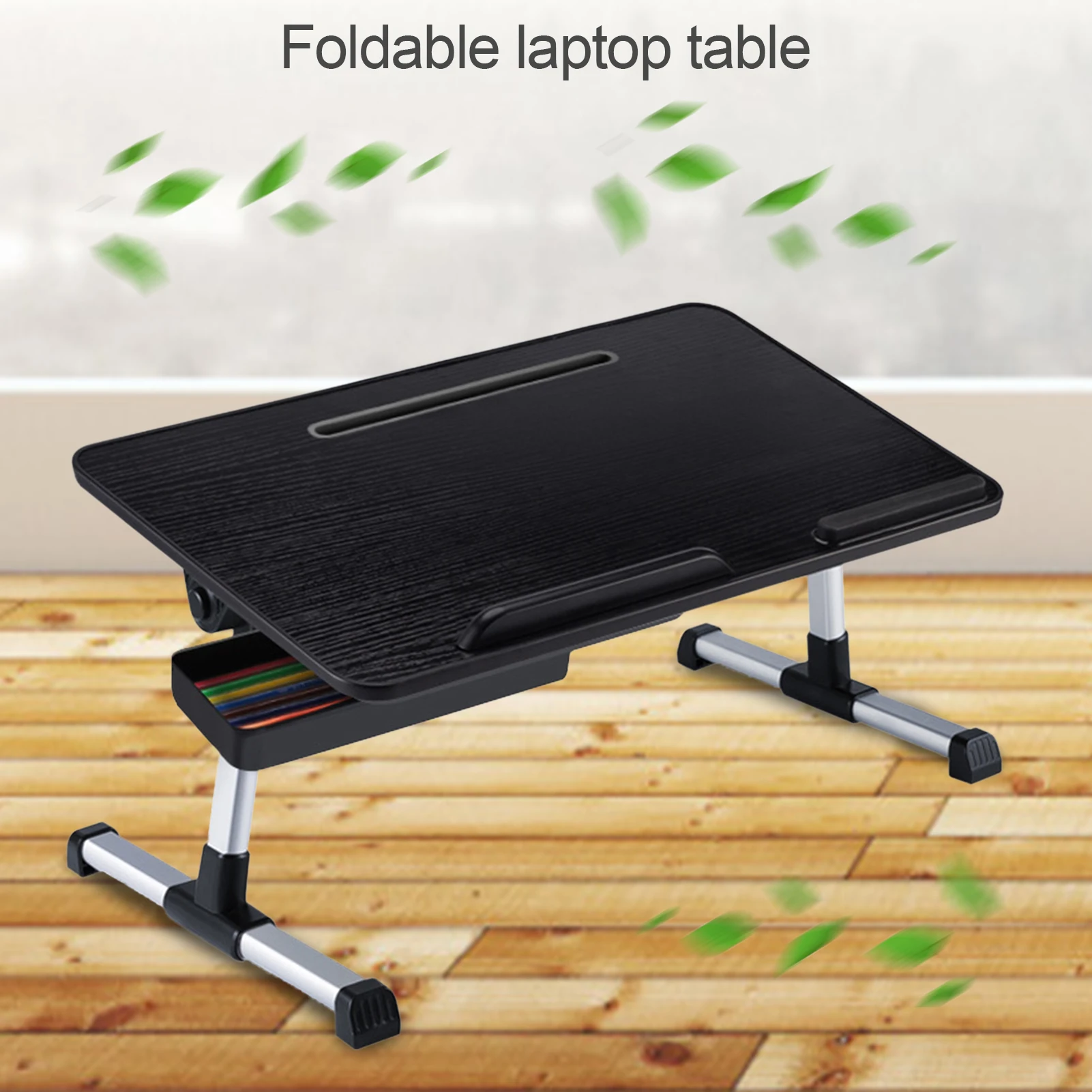 

The Portable Table Computer Folding Table Portable Adjustable Laptop Desk With Storage Drawer Table Furniture